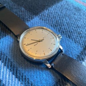 Miansai M12 Swiss Silver Face Black Leather